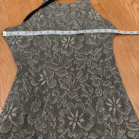 Vintage Y2K Metallic Lace Minimalist Sexy Dress - Picture 11 of 13